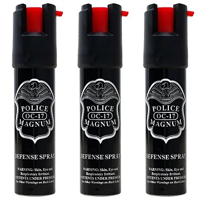 3 PACK Police Magnum Pepper Spray 3/4oz Safety Lock Defense Security Protection • $12.99