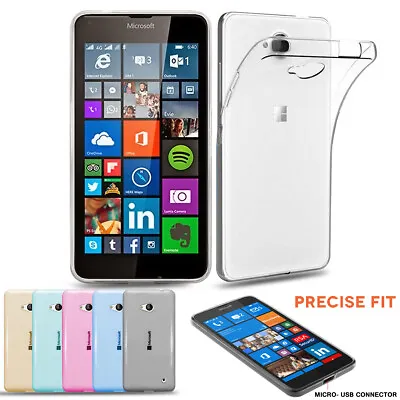 Case For Microsoft Lumia 435 535 550 640 650 950 Clear Shockproof Silicone Cover • £1.99