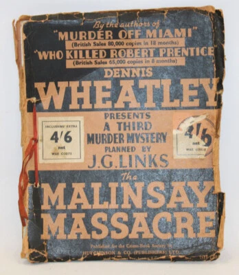 £9.99 • Buy THE MALINSAY MASSACRE By Dennis Wheatley Paperback Crime-Book Society - G32