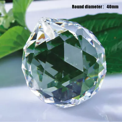 £5.41 • Buy 30mm/40mm Hanging Clear Crystal Lighting Ball Prisms DIY Curtain ChandelierDe Nw