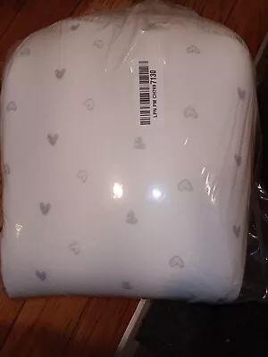 White/Gray Heart Bassinet Mattress- Amazon Return- New • $16.99