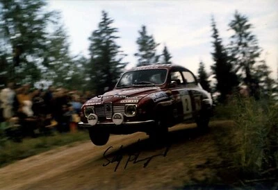 £35 • Buy Stig Blomqvist Saab 96 V4 1000 Lakes Rally 1973 Signed Photograph