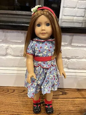 American Girl Doll EMILY BENNETT Meet+pjs - Molly's Friend-Retired HTF • $120