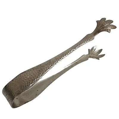 Vintage Hammered Chicken Claw Sugar/Ice Cube Tongs Metal Retro Prop Kitchen • $12.99