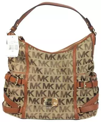 🌞michael Kors Gansevoort Large Signature Monogram Beige Brown Shoulder Bag🌺nwt • $229.99