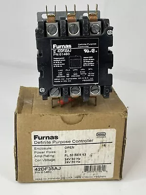 Furnas 42DF35AJ Definite Purpose Contactor 3-Pole 50 Amp 24VAC Coil 50/60 Hz • $57.50