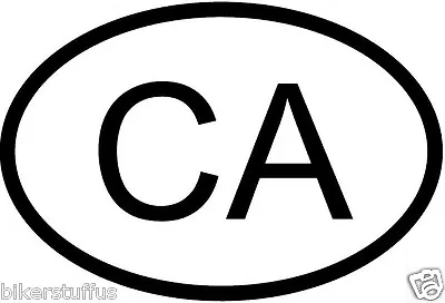 Ca California Country Code Oval Sticker Bumper Sticker Laptop Sticker Toolbox  • $2.38