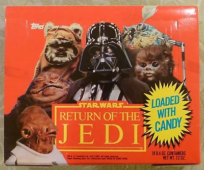 Vintage ~ 1983 Topps Star Wars Return Of The Jedi Candy Head Empty Display Box ! • $100