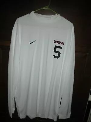 Nwot. Men's Xl Nike  Uconn Ls White Jersey #5 Sewn On Stephon Castle • $40