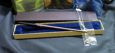 Harry Potter - Draco Malfoy Wand W/ FREE Deathly Hallow Necklace • $20.56