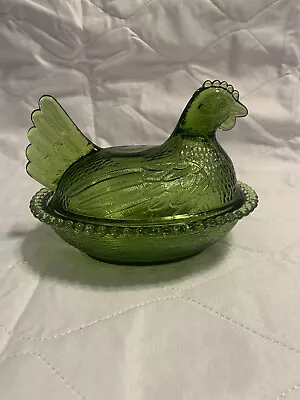 Hen On Nest Chicken Nesting Hen Glass • $30