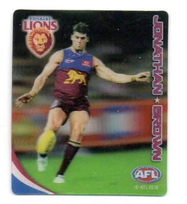 2010 AFL ULTRA 3D FOOTY PLAYS SNACKBRANDS - #8 Jonathan BROWN (BRISBANE) • $5