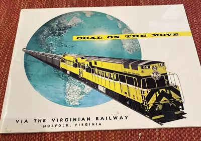 Coal On The Move VIA The Virginian Railway  MAP Reprint 1995 (1212) • $20