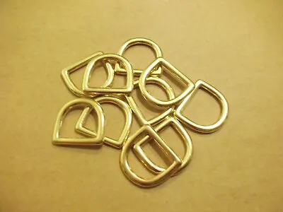 1  Solid Brass Cast D Rings (Pack Of 10) • $13