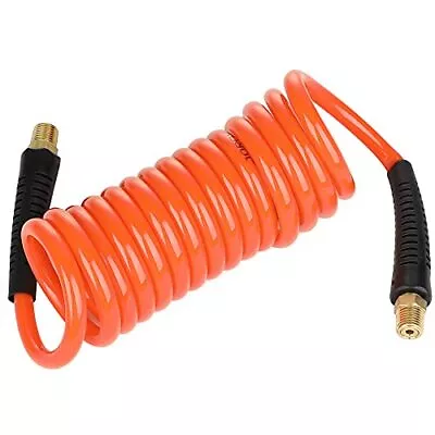 1/4 Inch X 10 Ft PU Air Hose Polyurethane Air Hose 1/4” MNPT Swivel Brass • $15.34