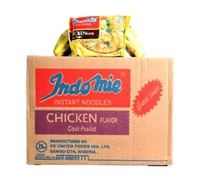 (Box Of 40)  Nigerian - Indomie Instant Chicken Flavour Noodles 70g • £13.49