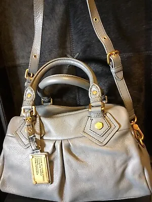 Marc By Marc Jacobs Classic Q Baby Groovee Leather Satchel Handbag Gunmetal NWT! • $199.99