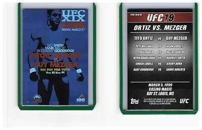 2009 Topps UFC Fight Posters #UFC19 UFC 19 Vitor Belfort Tito Ortiz Mezger • $14.95