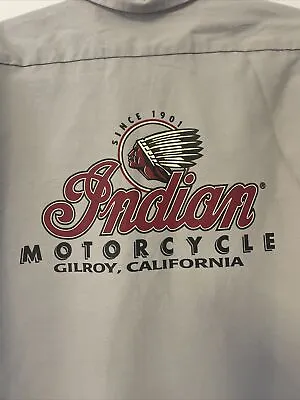 Indian Motorcycle Shirt Red Kap Large California • £39