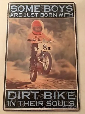 Metal Dirt Bike Sign 8x12 Motorcycle Racing Vintage Motocross Poster Picture Mx • $9.95