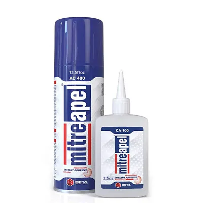 MITREAPEL Super CA Glue (3.5 Oz.) With Spray Adhesive Activator (13.5 Fl. Oz) • $329.99