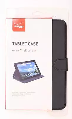 NWT Verizon OEM Durable Stylish Leather Folding Folio Case Cover Ellipsis 10 • $9