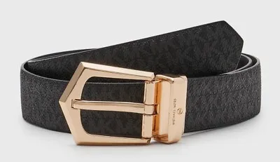 Michael Kors Reversible Black Belt MK Logo Size Small New • $29.99