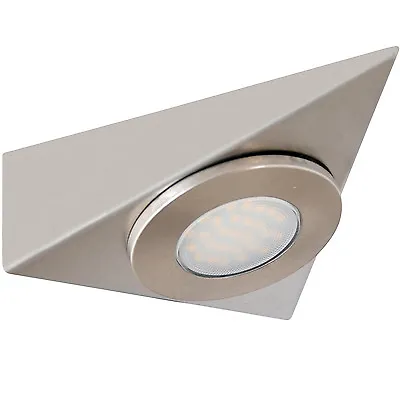 £16.50 • Buy Eterna 1.7w LED Triangle Light Fitting In Brushed Nickel / Satin Chrome CLEDTRI