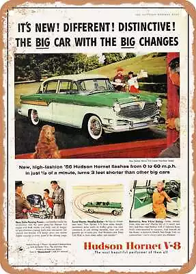 METAL SIGN - 1956 Hudson Hornet V8 Custom Four Door Sedan 2 Vintage Ad • $18.66