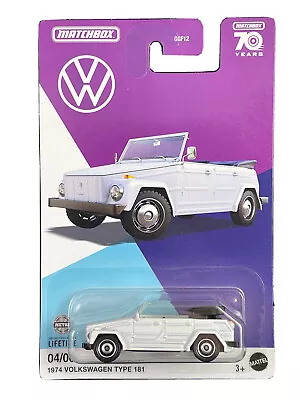 Matchbox 2023 MBX 70 Years Team Volkswagen 04/06 Volkswagen Type 181 • $2.36