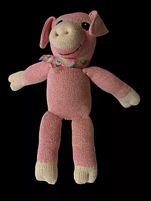 £27.03 • Buy Sock Monkey*Pink Pig*Handmade* Adorable,Soft, Curly Tail*Baby Gift,Collector*14”