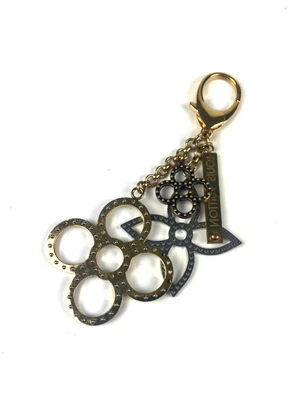 $5 • Buy Louis Vuitton Bijousak Tapage Bag Charm Key Chain Gp Gold Silver M65090 2246112