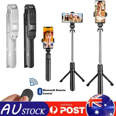 $16.99 • Buy Flexible Tripod Holder Stand Selfie Stick With Bluetooth Remote For Mobile Phone