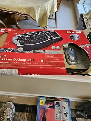 Microsoft 4GC-00002 Ergonomic Laser Desktop 4000 Keyboard And Mouse Combo • $59.99