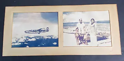 1944 US Army Air Force B-24 Liberator & Pacific Islanders Matted Photos • $25