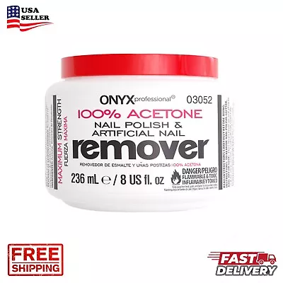 Onyx Professional 100% Aceton Nail Polish Remover Jar 8 Oz • $14.76