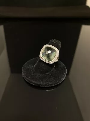 David Yurman Albion Prasiolite And Diamond Ring • $203.50