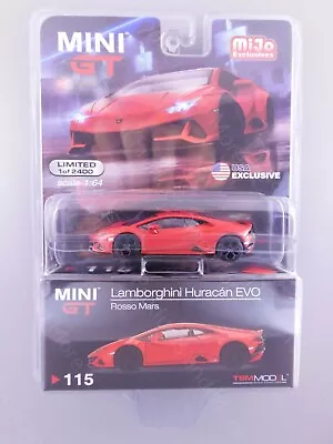 Mini GT Lamborghini Huracan EVO Rosso Mars Mijo Exclusives 1:64 Scale • $40