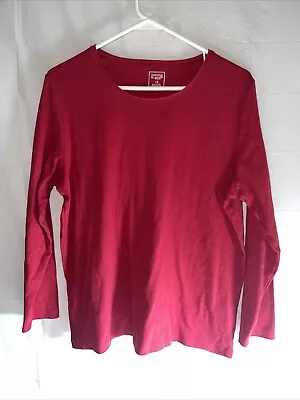 Hasting & Smith Woman’s Plus Size 1X Red Long Sleeve T-Shirt • $10