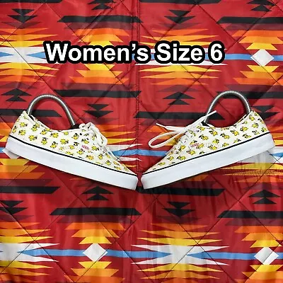 2017 Vans X Peanuts Woodstock Authentic Canvas Lowtop Sneakers Women’s Size 6 • £33.78