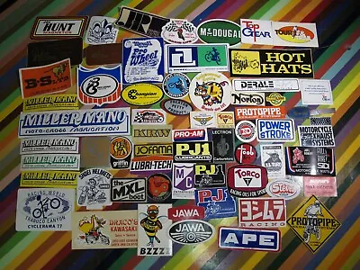 Vtg 1970s 1980s Motocross Racing Sticker - Joe Hunt BS Meryl Draco Hot Hats CA • $25