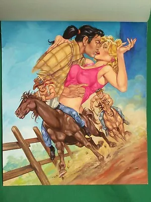 Breasts Sexy Blonde Babe Corridos Perrones #41 Rafael Gallur ? Mexican Cover Art • $199.99