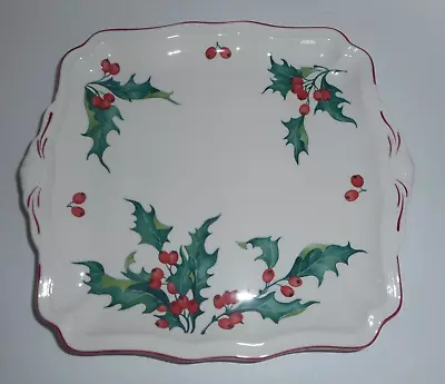 Villeroy & Boch HOLLY Square Handled Cake Plate Luxembourg Vitro Porcelain Tray • $95.99