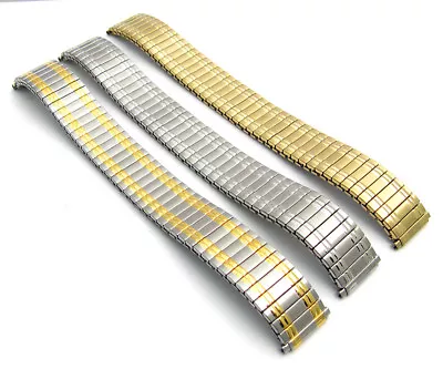 Replacement Expanding Watch Bracelet Stainless Steel 3 Colours 18mm - 22mm C084 • £9.99