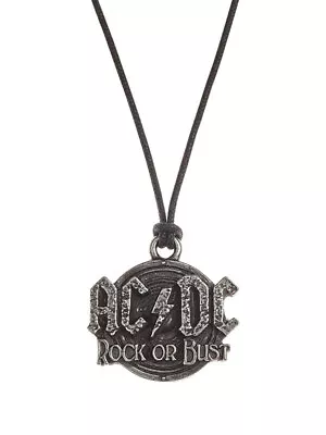 AC/DC Rock Or Bust Pendant Metal Cord Chain Necklace Official Alchemy Jewellery • £20.42