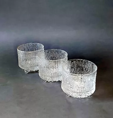 Vintage Iittala  3 Cordial Glasses Ultima Thule Series  By Tapio Wirkkala • £60