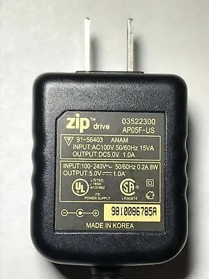 Original Iomega Zip Disk Drive Power Supply 5V 1.0A AC Adapter 100 250 750 Drive • $18.99