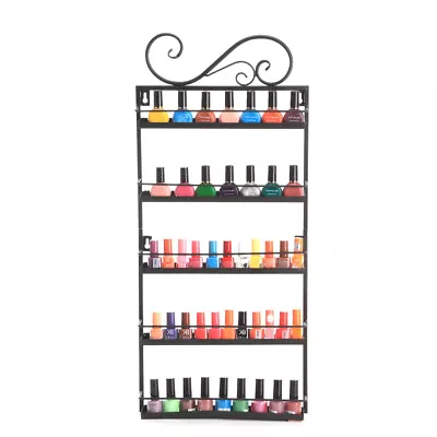 5 Tier Metal Nail Polish Wall Rack Display Organizer Shelf Holder 50+ Bottles • $21.99