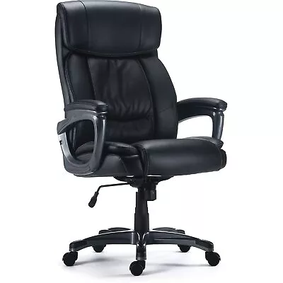 Staples Lockland Bonded Leather Big & Tall Managers Chair Black (53235) 58067 • $183.24