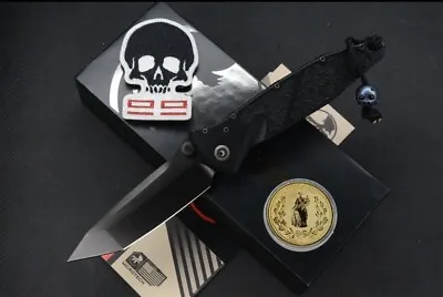 Microtech Sig Series Socom Elite Shadow Man. Blck DLC W/ Plague Bead/Patch/Coin • $629.95